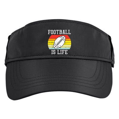 American Football Is Life Sunset Retro Sports Adult Drive Performance Visor