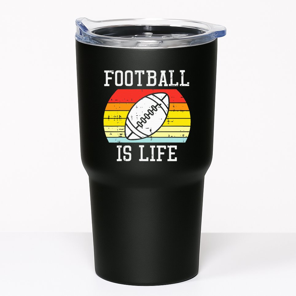 American Football Is Life Sunset Retro Sports Tumbler