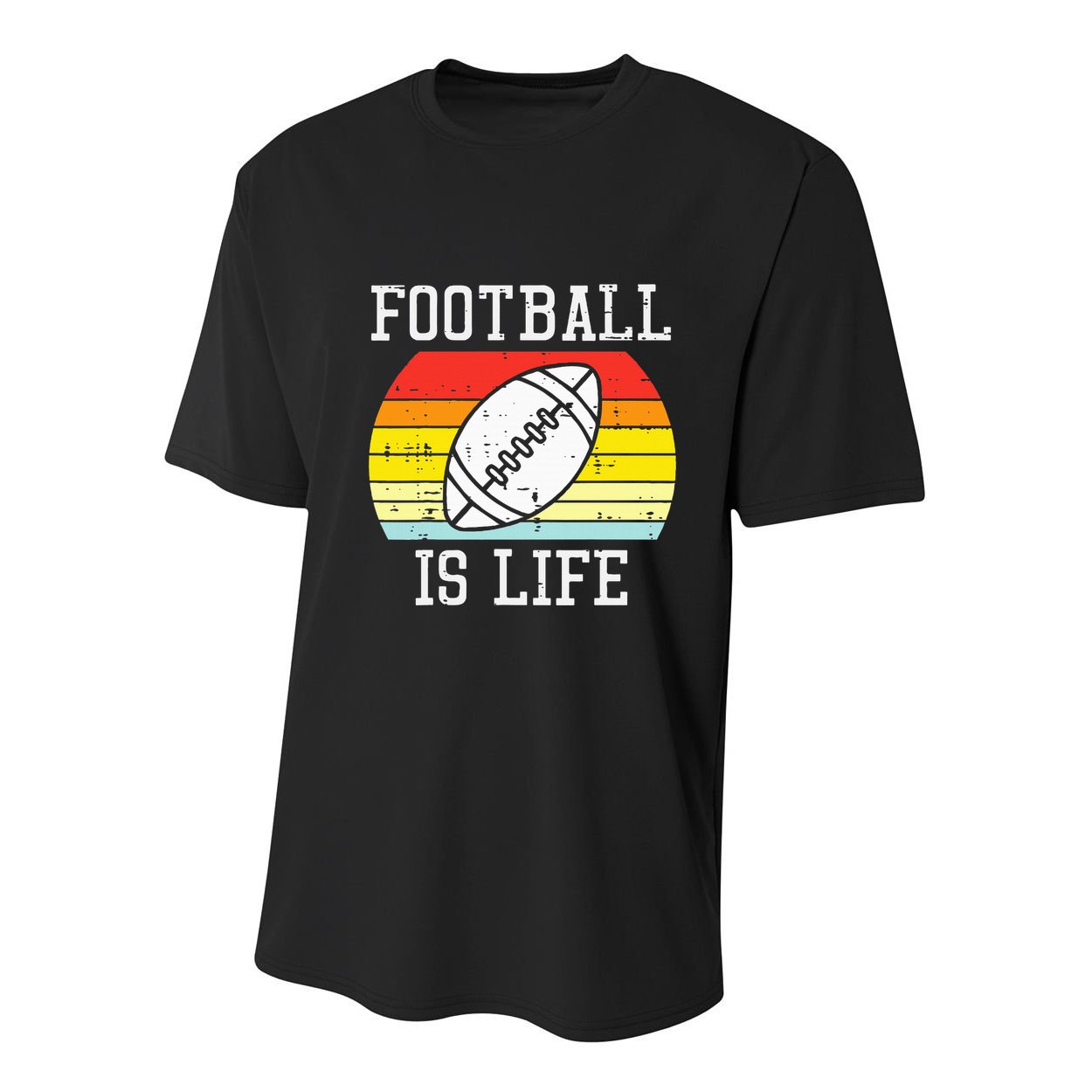 American Football Is Life Sunset Retro Sports Youth Performance Sprint T-Shirt