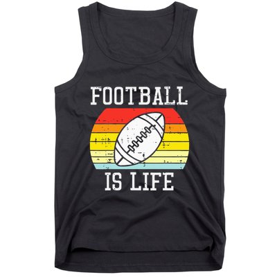 American Football Is Life Sunset Retro Sports Tank Top