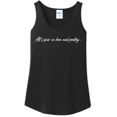 AllS Fair In Love And Poetry Ladies Essential Tank