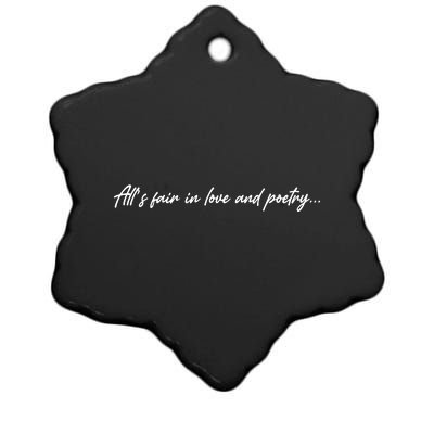 AllS Fair In Love And Poetry Ceramic Star Ornament