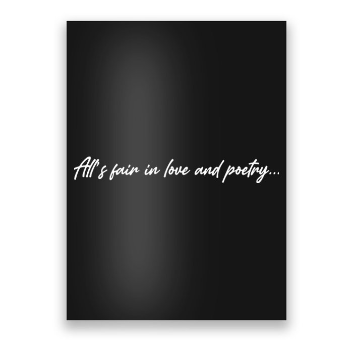 AllS Fair In Love And Poetry Poster