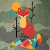 Abstract Fox Illustration Pattern Legacy Tie Dye Trucker Hat