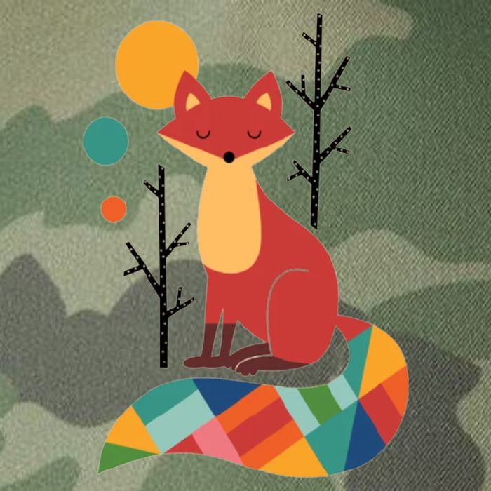 Abstract Fox Illustration Pattern Legacy Tie Dye Trucker Hat