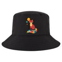 Abstract Fox Illustration Pattern Cool Comfort Performance Bucket Hat