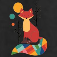 Abstract Fox Illustration Pattern Cool Comfort Performance Bucket Hat