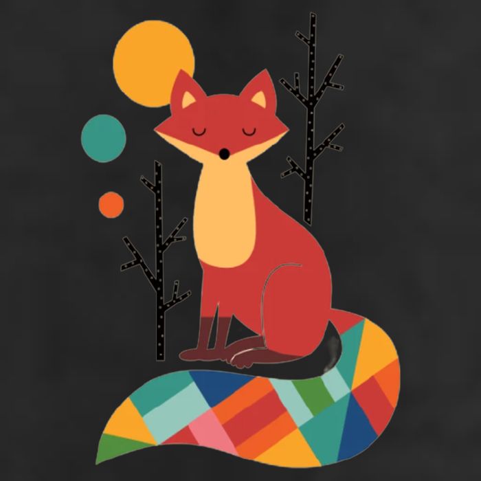 Abstract Fox Illustration Pattern Cool Comfort Performance Bucket Hat