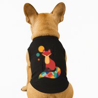 Abstract Fox Illustration Pattern Doggie Tank