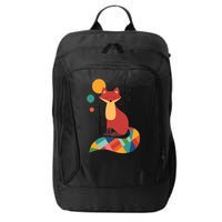 Abstract Fox Illustration Pattern City Backpack