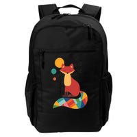 Abstract Fox Illustration Pattern Backpack
