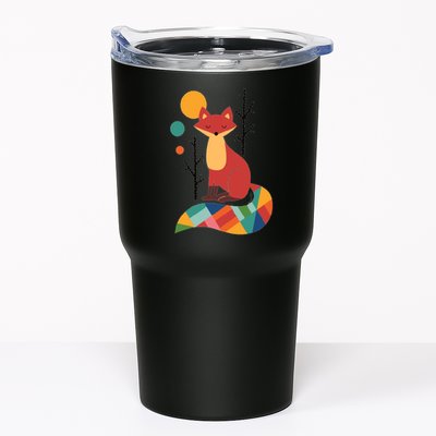 Abstract Fox Illustration Pattern Tumbler
