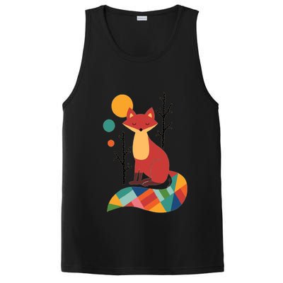 Abstract Fox Illustration Pattern PosiCharge Competitor Tank