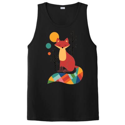 Abstract Fox Illustration Pattern PosiCharge Competitor Tank