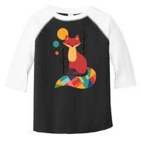 Abstract Fox Illustration Pattern Toddler Fine Jersey T-Shirt
