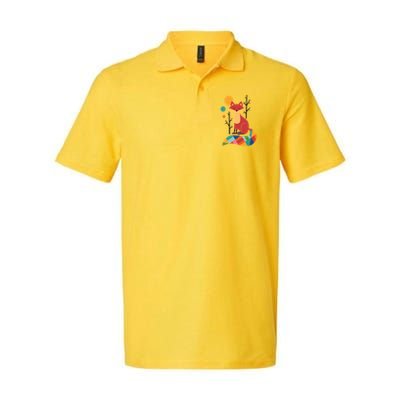 Abstract Fox Illustration Pattern Polo