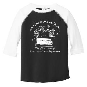 AllS Fair In Love & Poetry Funny Valentines Day Toddler Fine Jersey T-Shirt