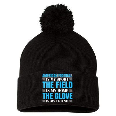 American Football Is My Sport Pom Pom 12in Knit Beanie