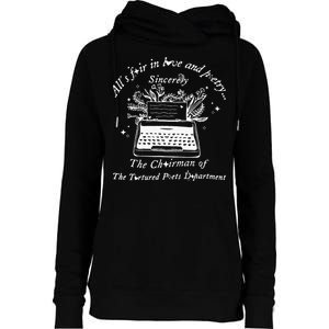 AllS Fair In Love & Poetry Funny Valentines Day Womens Funnel Neck Pullover Hood