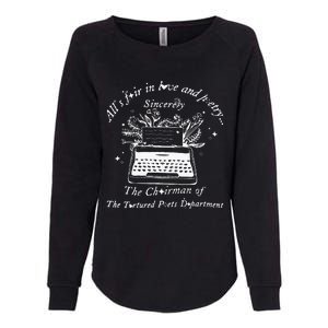 AllS Fair In Love & Poetry Funny Valentines Day Womens California Wash Sweatshirt