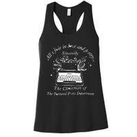 AllS Fair In Love & Poetry Funny Valentines Day Women's Racerback Tank