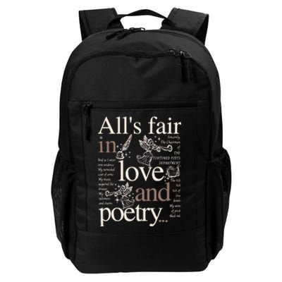 Alls Fair In Love And Poetry Taylor New Song Ttpd Daily Commute Backpack