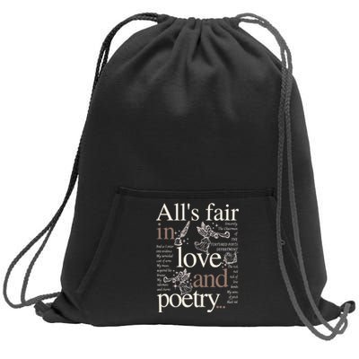 Alls Fair In Love And Poetry Taylor New Song Ttpd Sweatshirt Cinch Pack Bag