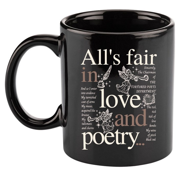 Alls Fair In Love And Poetry Taylor New Song Ttpd 11oz C Handle Ceramic Mug