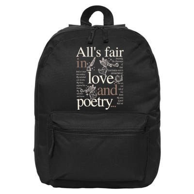 Alls Fair In Love And Poetry Taylor New Song Ttpd 16 in Basic Backpack