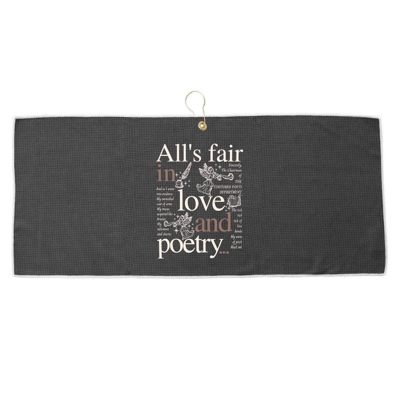 Alls Fair In Love And Poetry Taylor New Song Ttpd Large Microfiber Waffle Golf Towel