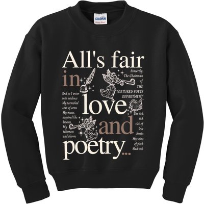 Alls Fair In Love And Poetry Taylor New Song Ttpd Kids Sweatshirt