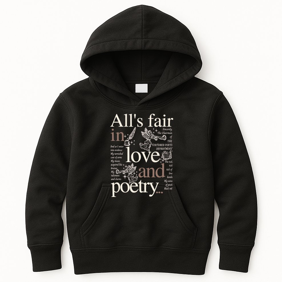 Alls Fair In Love And Poetry Taylor New Song Ttpd Kids Hoodie