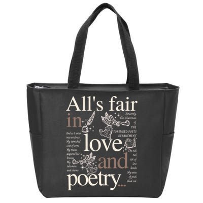 Alls Fair In Love And Poetry Taylor New Song Ttpd Zip Tote Bag