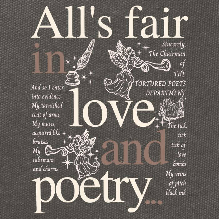 Alls Fair In Love And Poetry Taylor New Song Ttpd Cotton Canvas Backpack