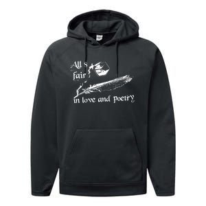 AllS Fair In Love & Poetry Funny Valentines Day Performance Fleece Hoodie