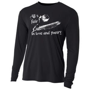 AllS Fair In Love & Poetry Funny Valentines Day Cooling Performance Long Sleeve Crew