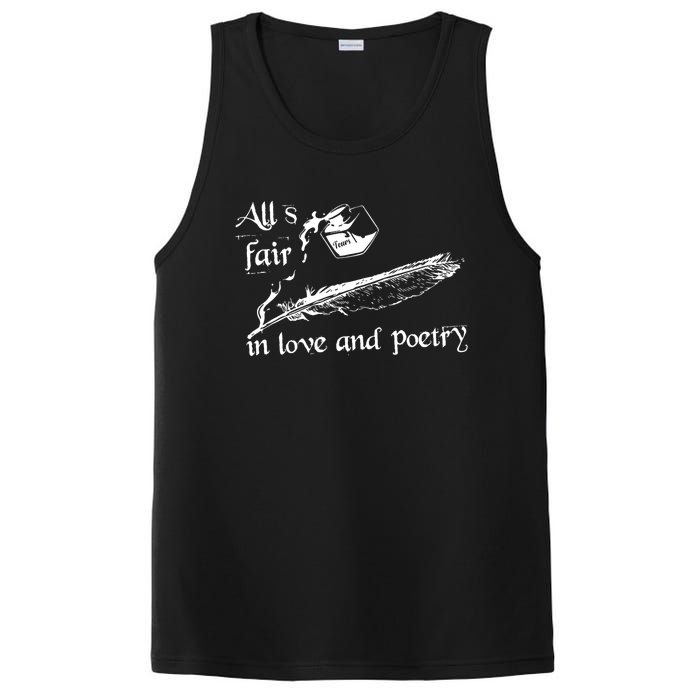 AllS Fair In Love & Poetry Funny Valentines Day PosiCharge Competitor Tank