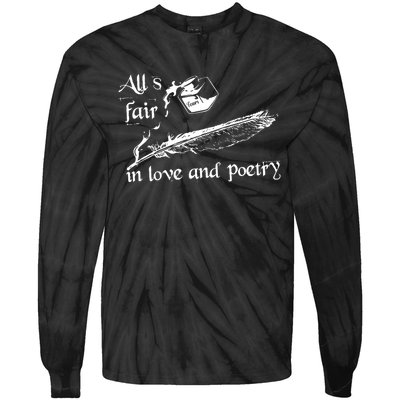 AllS Fair In Love & Poetry Funny Valentines Day Tie-Dye Long Sleeve Shirt