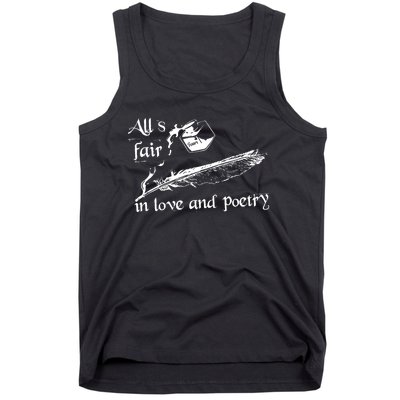 AllS Fair In Love & Poetry Funny Valentines Day Tank Top