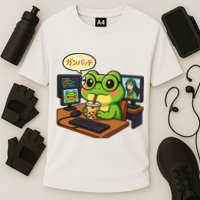 Anime Frog IT Geek Otaku Coding Desk Boba Lover  Cooling Performance Crew T-Shirt