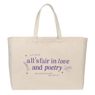 AllS Fair In Love And Poets Cotton Canvas Jumbo Tote