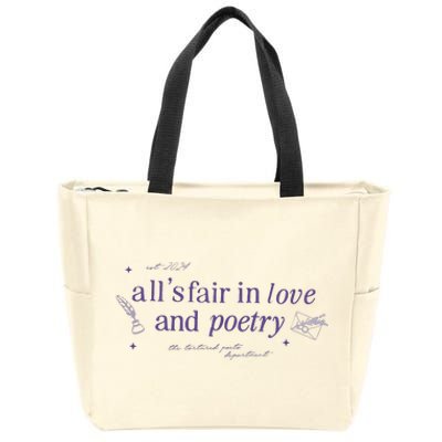 AllS Fair In Love And Poets Zip Tote Bag