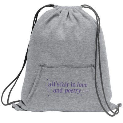 AllS Fair In Love And Poets Sweatshirt Cinch Pack Bag