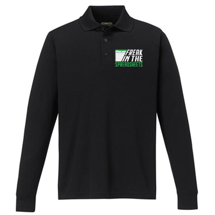 Accountant Freak In The Spreadsheets Accounting Performance Long Sleeve Polo