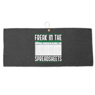 Accountant Freak In The Spreadsheets Accounting Large Microfiber Waffle Golf Towel