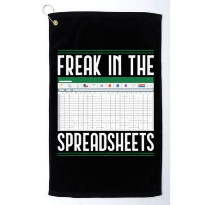 Accountant Freak In The Spreadsheets Accounting Platinum Collection Golf Towel