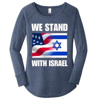 American Flag Israel Flag We Stand For Israel And Wo Women's Perfect Tri Tunic Long Sleeve Shirt