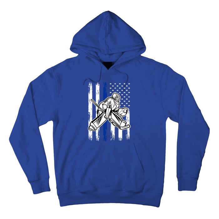 American Flag Ice Hockey For Vintage Goalie Player Cute Gift Hoodie