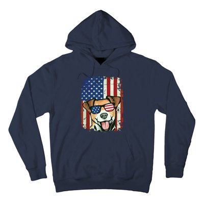 American Flag Jack Russell Terrier Hoodie