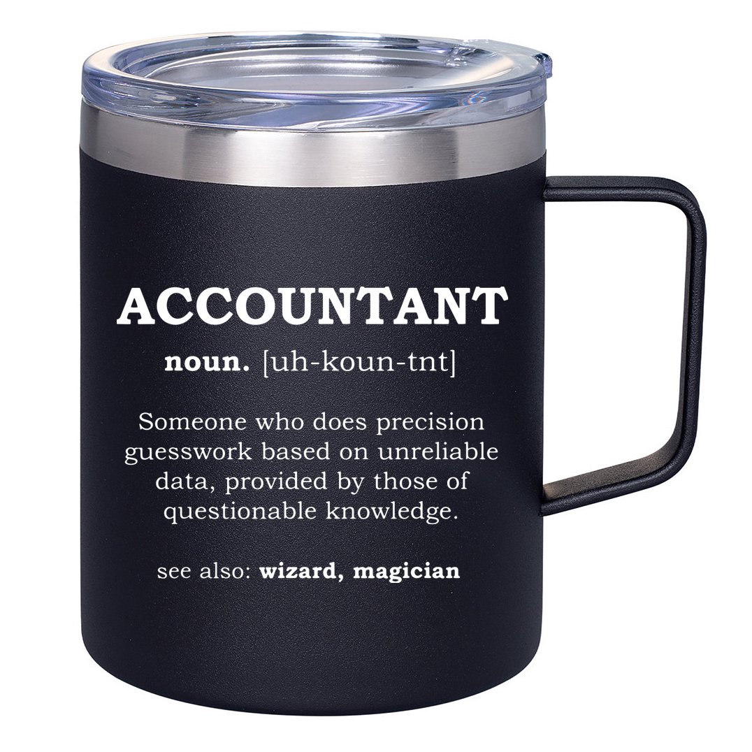 Accountant Funny Job Title Dictionary Profession Definition 12oz Stainless Steel Coffee Mug
